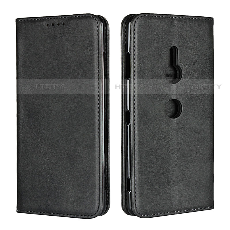 Funda de Cuero Cartera con Soporte Carcasa L02 para Sony Xperia XZ3 Negro