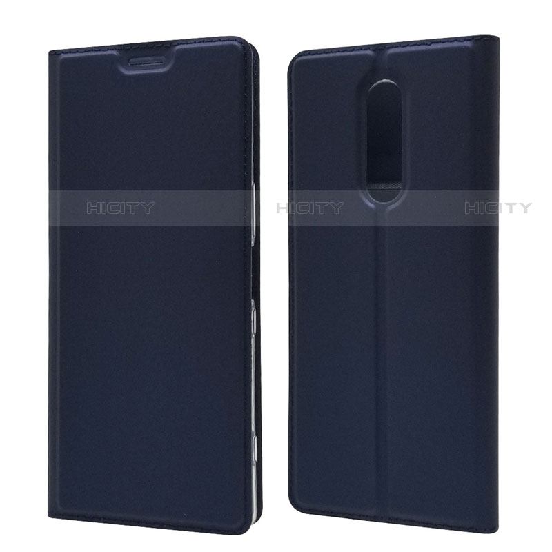 Funda de Cuero Cartera con Soporte Carcasa L02 para Sony Xperia XZ4 Azul