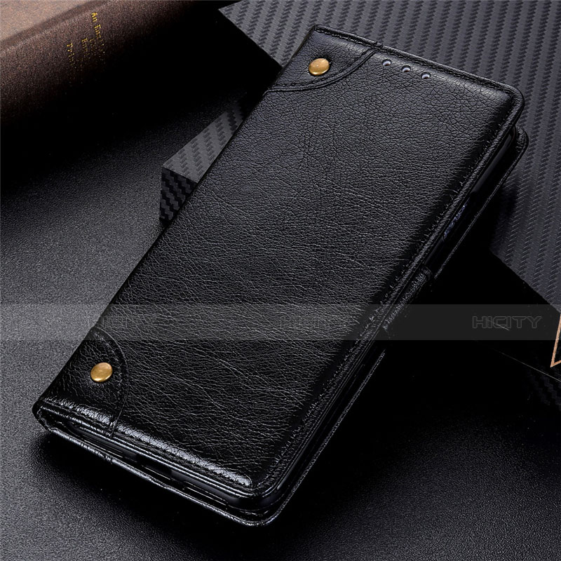 Funda de Cuero Cartera con Soporte Carcasa L02 para Vivo Y20s Negro