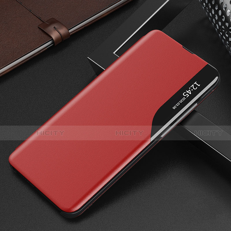 Funda de Cuero Cartera con Soporte Carcasa L02 para Xiaomi Mi 12 5G Rojo