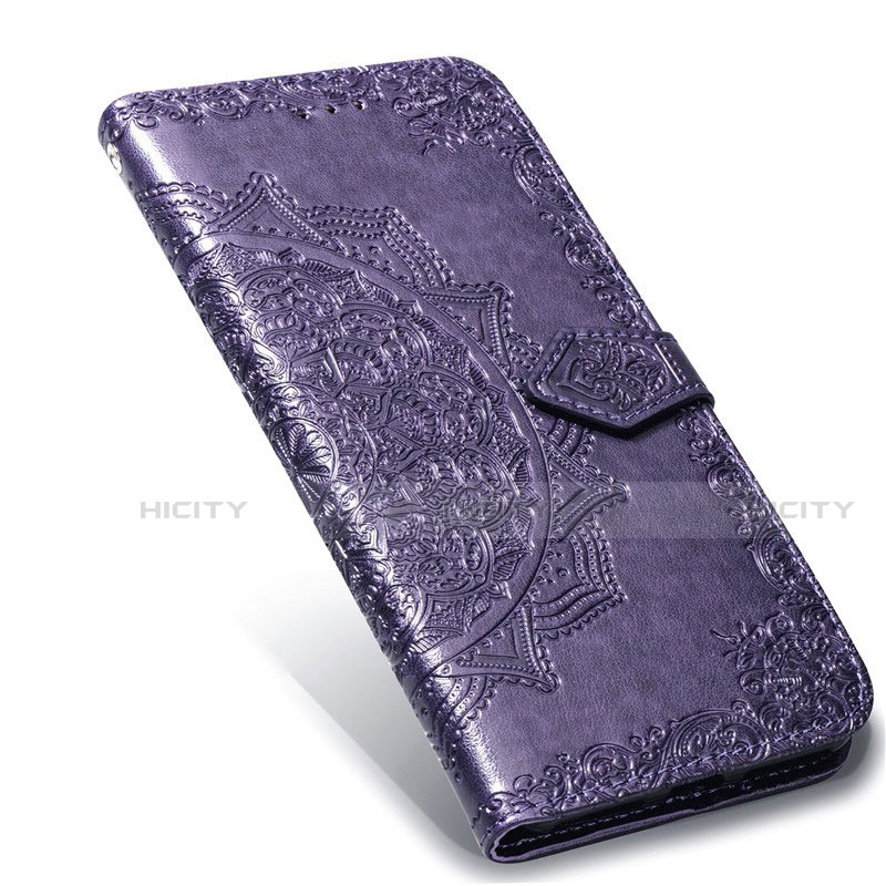 Funda de Cuero Cartera con Soporte Carcasa L02 para Xiaomi Mi Note 10 Lite Morado