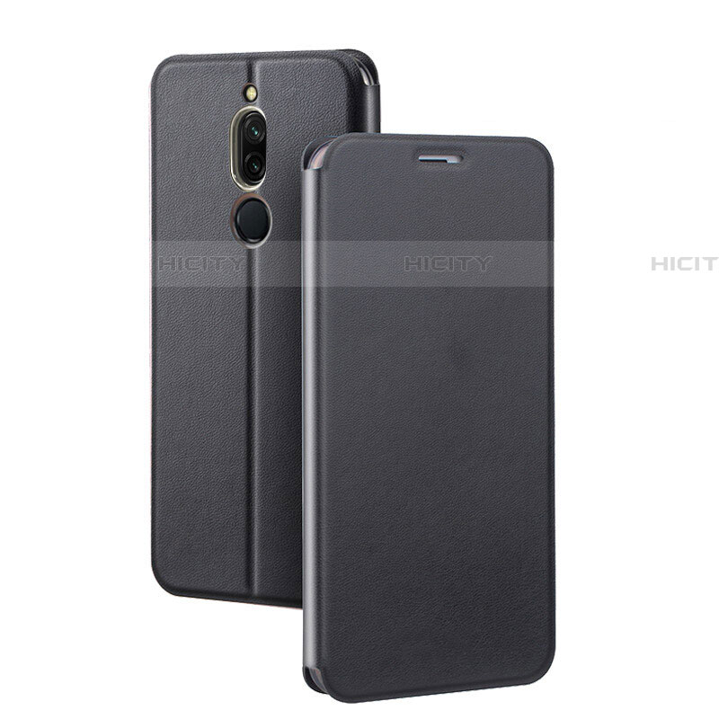 Funda de Cuero Cartera con Soporte Carcasa L02 para Xiaomi Redmi 8 Negro