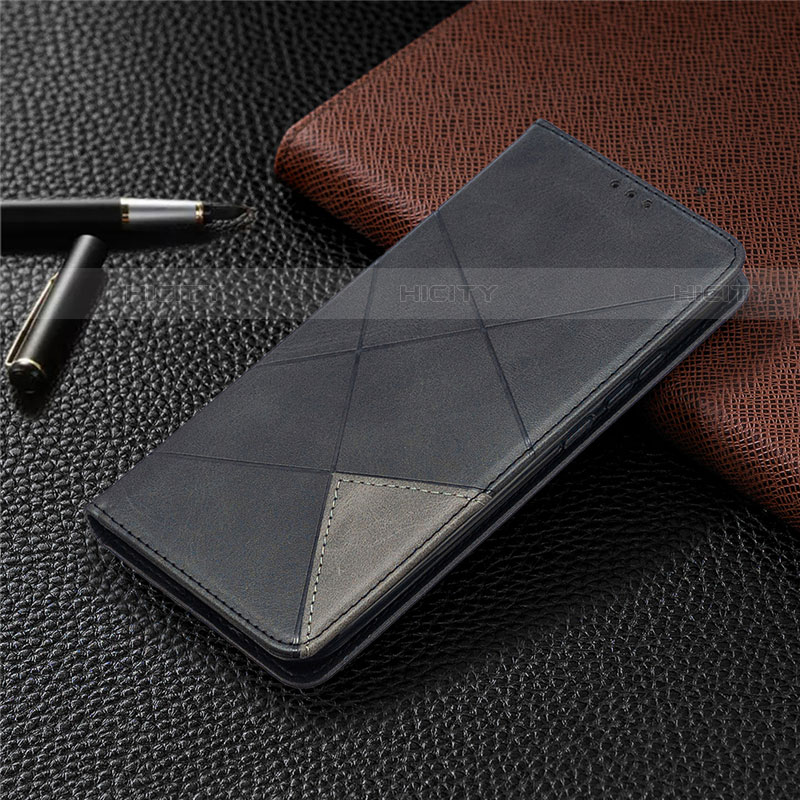 Funda de Cuero Cartera con Soporte Carcasa L02 para Xiaomi Redmi 9 India Negro