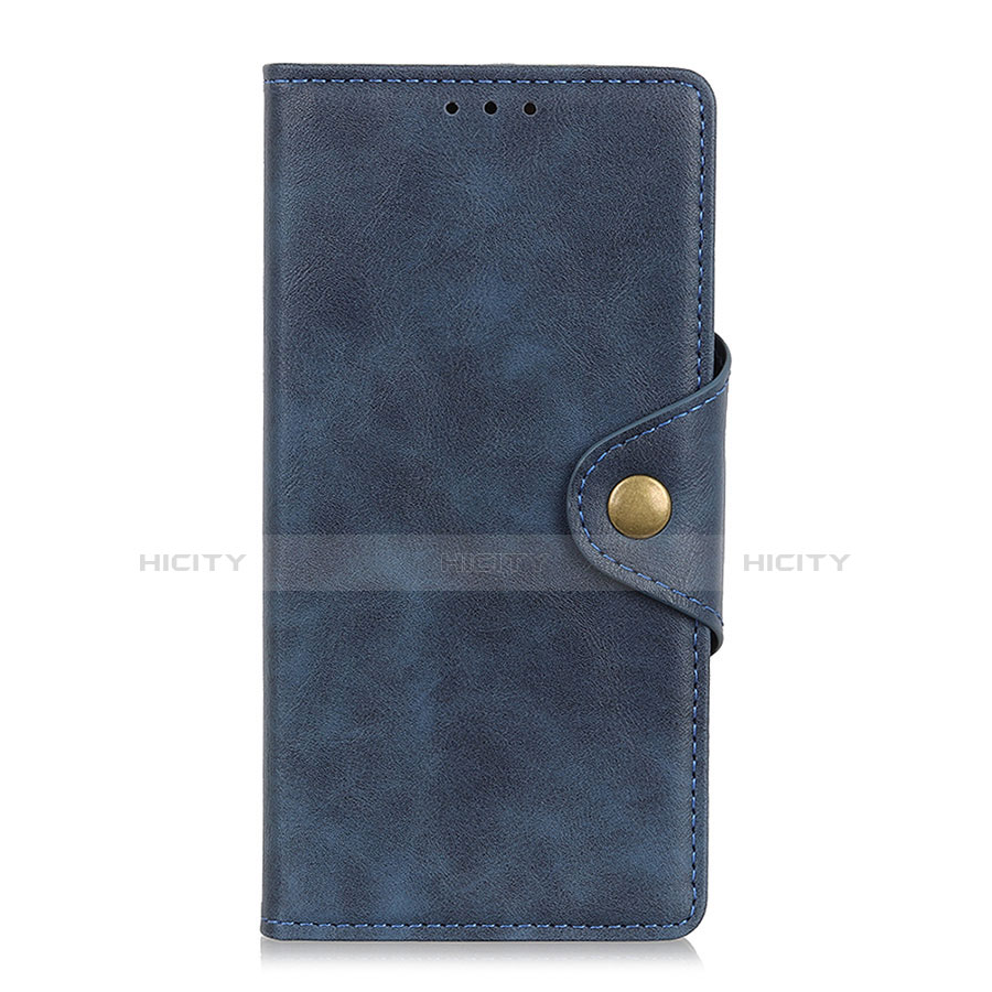 Funda de Cuero Cartera con Soporte Carcasa L02 para Xiaomi Redmi Note 9 Pro Azul