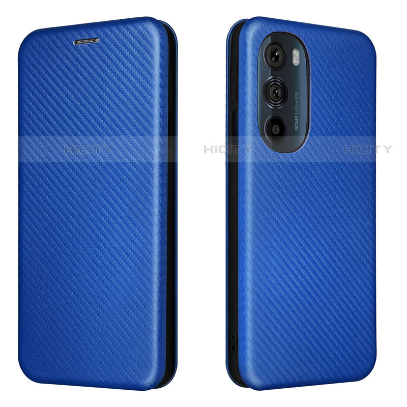 Funda de Cuero Cartera con Soporte Carcasa L02Z para Motorola Moto Edge X30 5G Azul