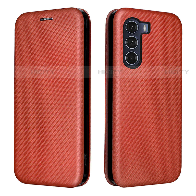 Funda de Cuero Cartera con Soporte Carcasa L02Z para Motorola Moto G200 5G Marron