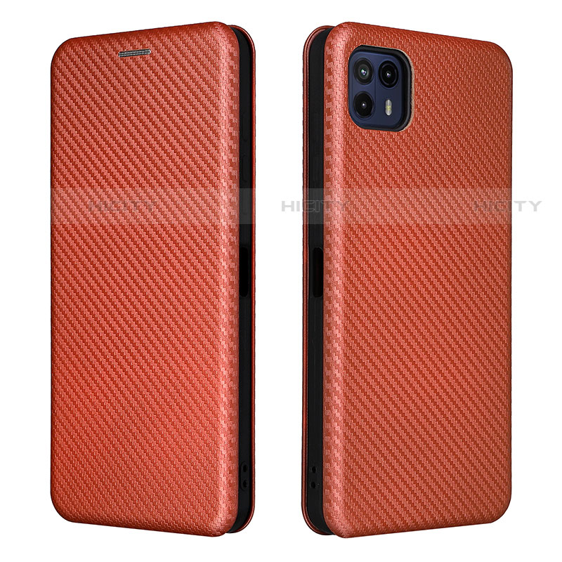 Funda de Cuero Cartera con Soporte Carcasa L02Z para Motorola Moto G50 5G Marron