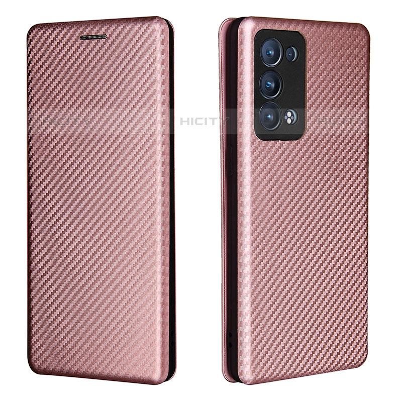 Funda de Cuero Cartera con Soporte Carcasa L02Z para Oppo Reno6 Pro+ Plus 5G