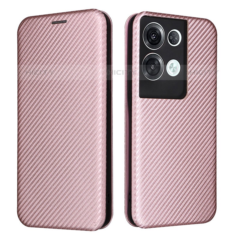 Funda de Cuero Cartera con Soporte Carcasa L02Z para Oppo Reno8 Pro+ Plus 5G