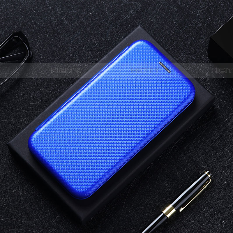 Funda de Cuero Cartera con Soporte Carcasa L02Z para Samsung Galaxy A03s Azul