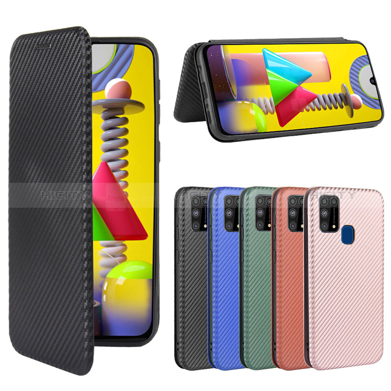 Funda de Cuero Cartera con Soporte Carcasa L02Z para Samsung Galaxy M21s