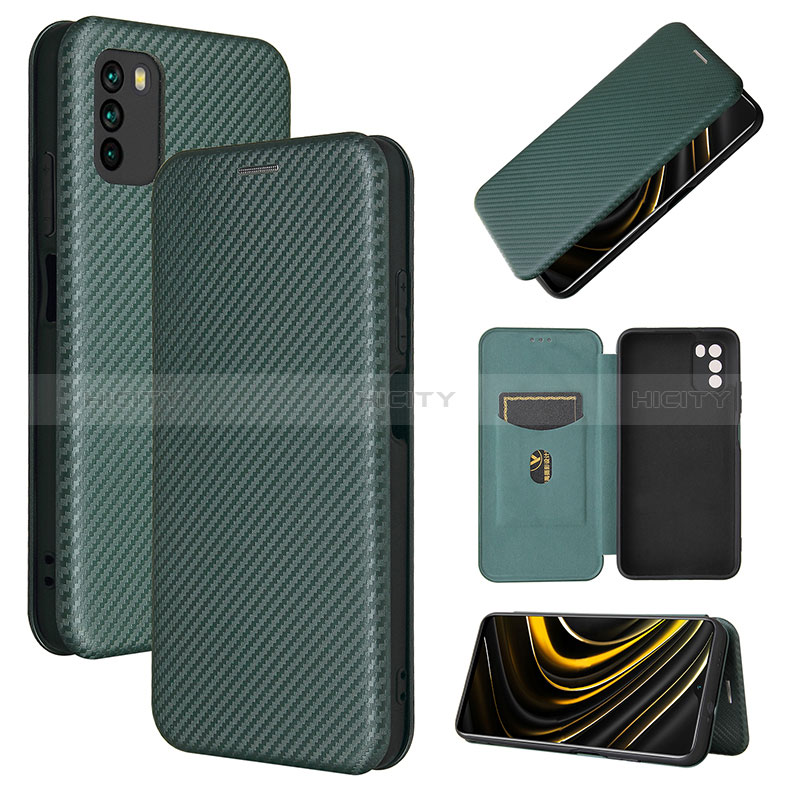 Funda de Cuero Cartera con Soporte Carcasa L02Z para Xiaomi Poco M3