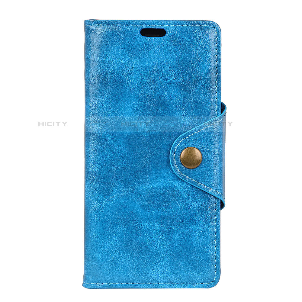 Funda de Cuero Cartera con Soporte Carcasa L03 para Asus ZenFone Live L1 ZA550KL Azul