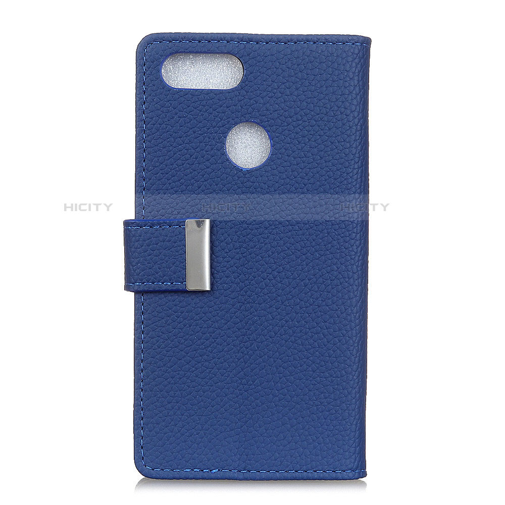 Funda de Cuero Cartera con Soporte Carcasa L03 para Asus Zenfone Max Plus M1 ZB570TL Azul