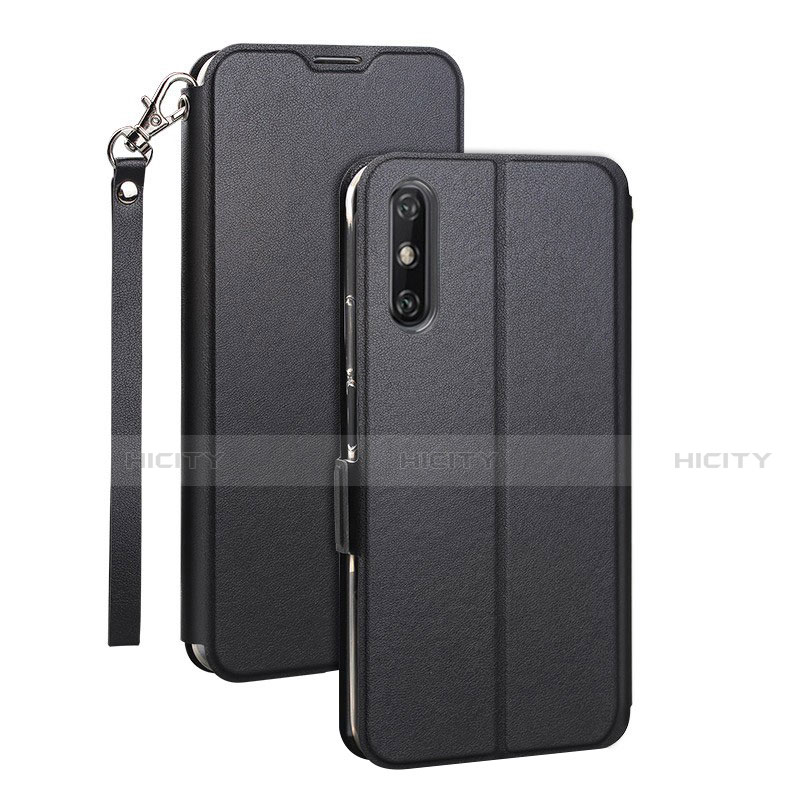 Funda de Cuero Cartera con Soporte Carcasa L03 para Huawei Enjoy 10e Negro