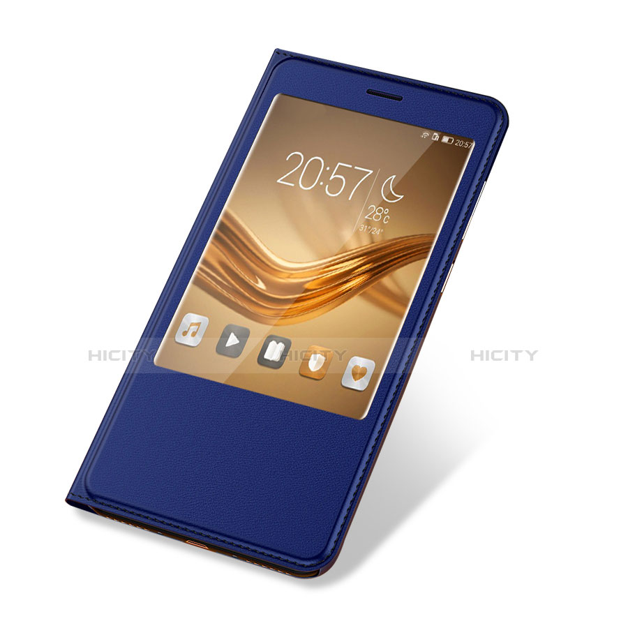 Funda de Cuero Cartera con Soporte Carcasa L03 para Huawei Honor Note 8 Azul
