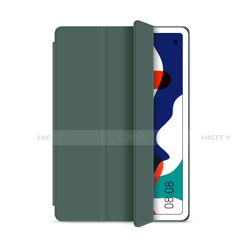 Funda de Cuero Cartera con Soporte Carcasa L03 para Huawei MatePad 10.4 Verde