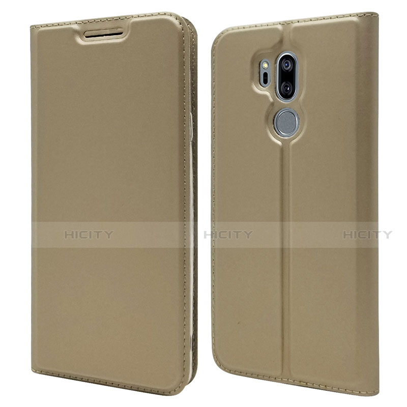 Funda de Cuero Cartera con Soporte Carcasa L03 para LG G7 Oro