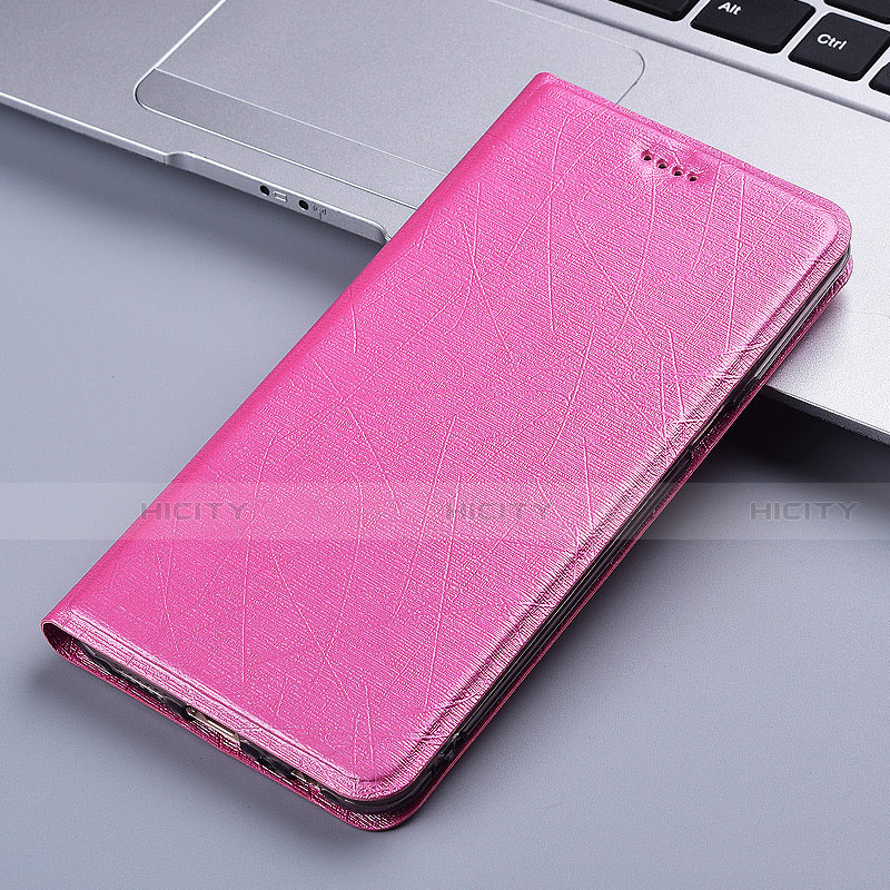 Funda de Cuero Cartera con Soporte Carcasa L03 para Motorola Moto E7 Plus Rosa