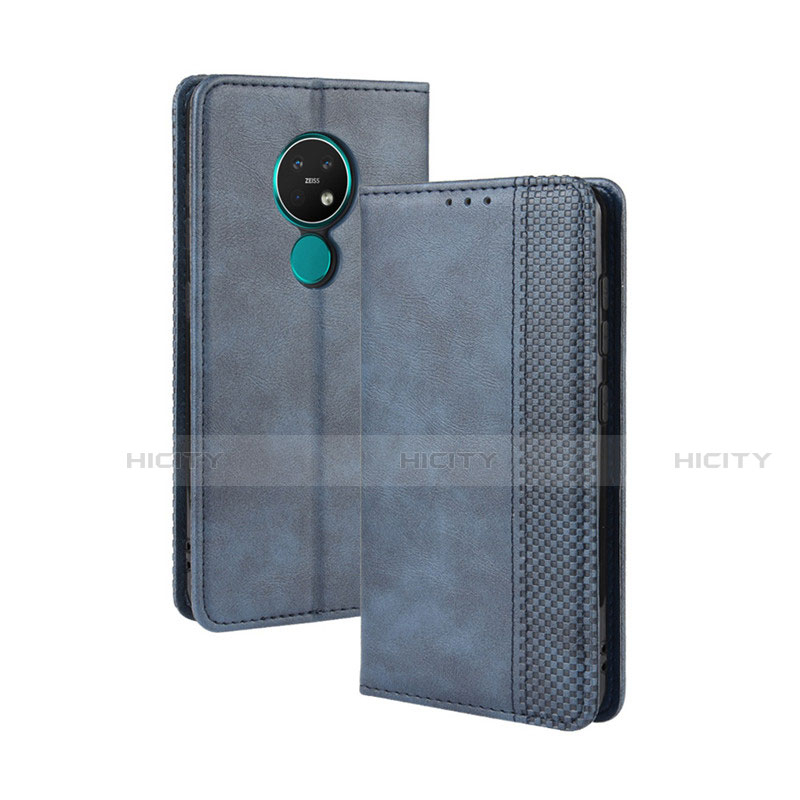 Funda de Cuero Cartera con Soporte Carcasa L03 para Nokia 7.2 Azul