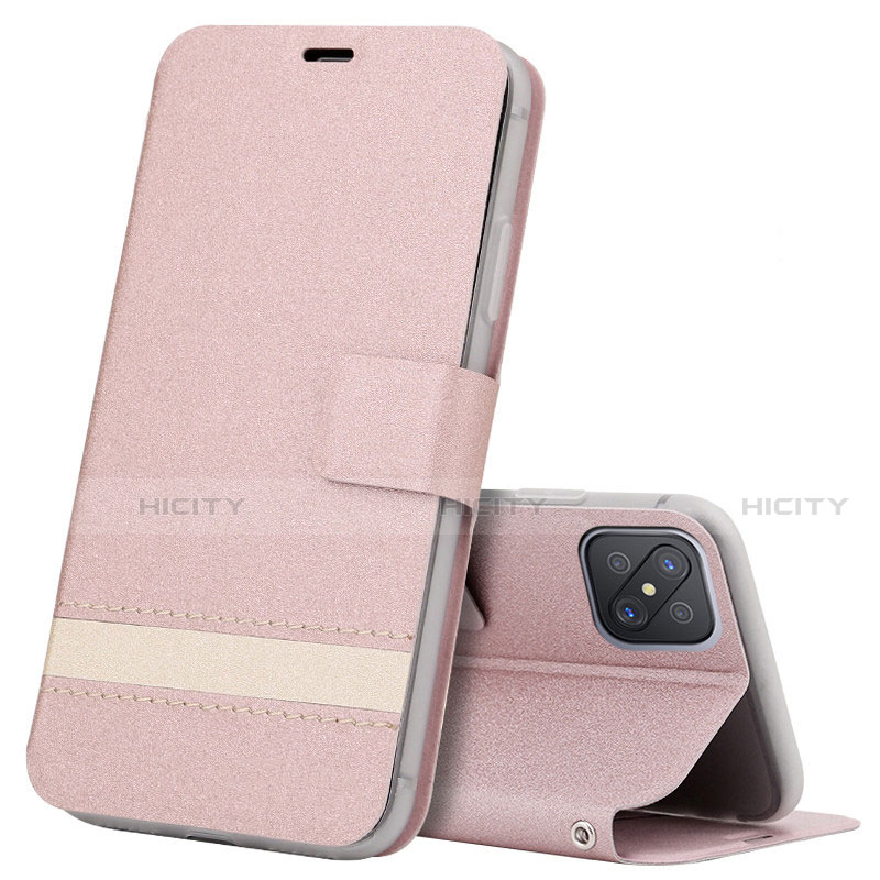 Funda de Cuero Cartera con Soporte Carcasa L03 para Oppo A92s 5G