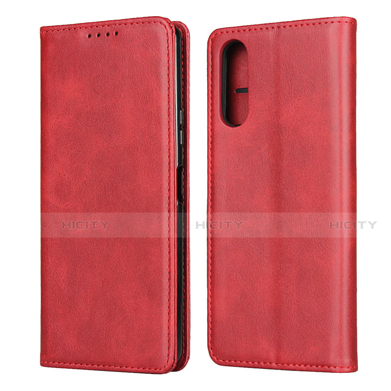 Funda de Cuero Cartera con Soporte Carcasa L03 para Sony Xperia 10 II Rojo