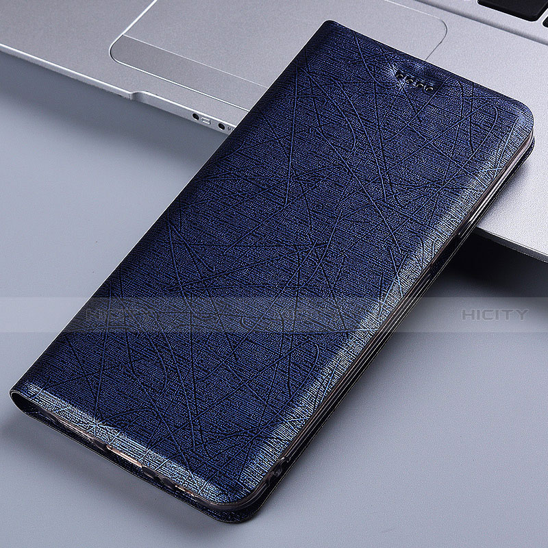 Funda de Cuero Cartera con Soporte Carcasa L03 para Vivo X50e 5G Azul