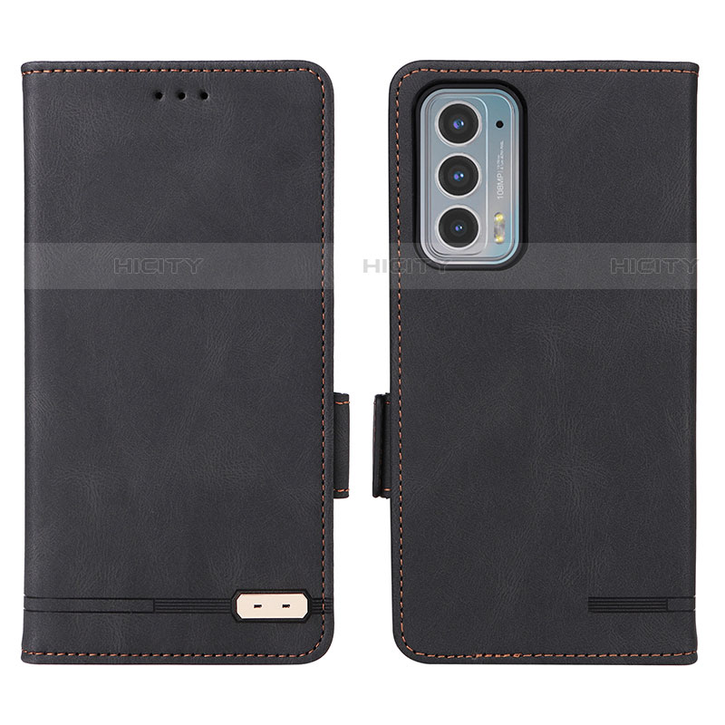 Funda de Cuero Cartera con Soporte Carcasa L03Z para Motorola Moto Edge Lite 5G Negro