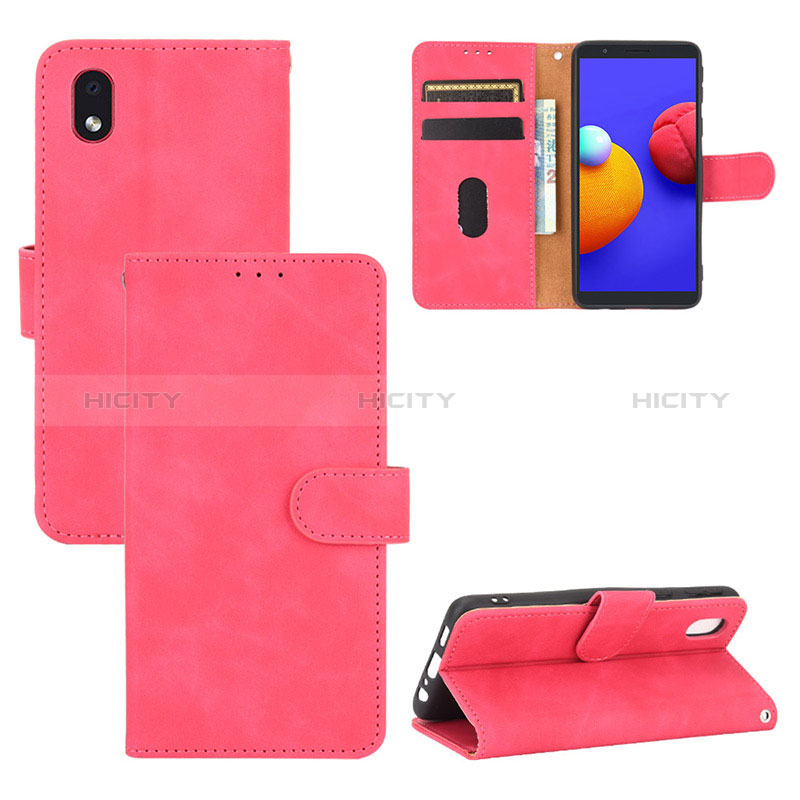 Funda de Cuero Cartera con Soporte Carcasa L03Z para Samsung Galaxy A01 Core