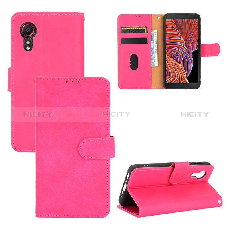 Funda de Cuero Cartera con Soporte Carcasa L03Z para Samsung Galaxy XCover 5 SM-G525F