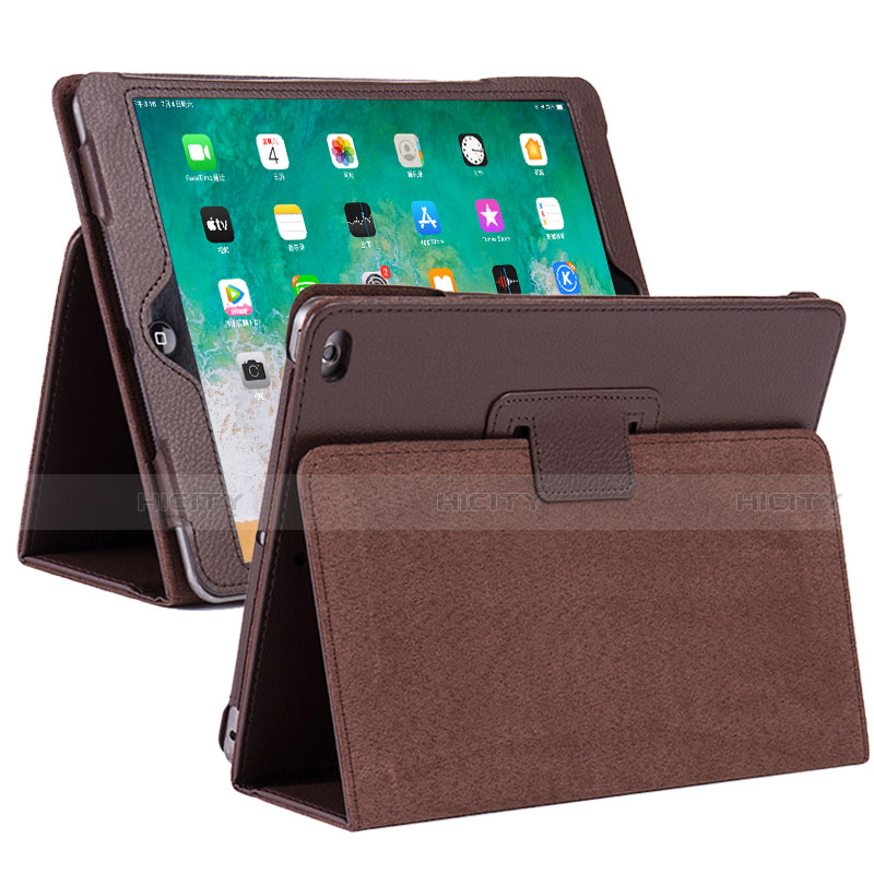 Funda de Cuero Cartera con Soporte Carcasa L04 para Apple iPad 10.2 (2020) Marron