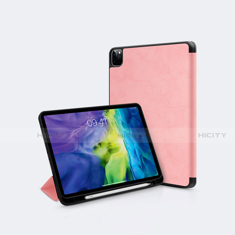 Funda de Cuero Cartera con Soporte Carcasa L04 para Apple iPad Pro 11 (2020) Oro Rosa