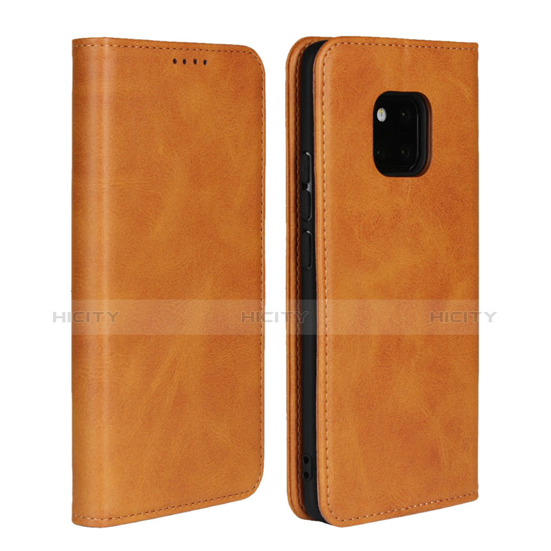 Funda de Cuero Cartera con Soporte Carcasa L04 para Huawei Mate 20 Pro Naranja