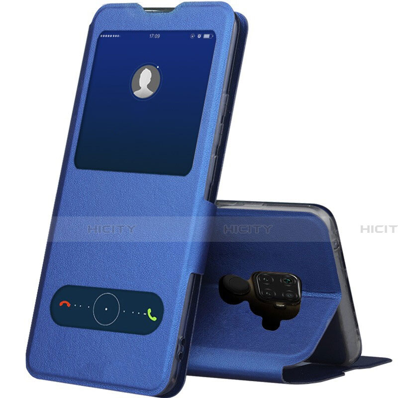 Funda de Cuero Cartera con Soporte Carcasa L04 para Huawei Mate 30 Lite Azul