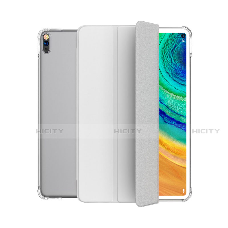 Funda de Cuero Cartera con Soporte Carcasa L04 para Huawei MatePad 5G 10.4 Blanco