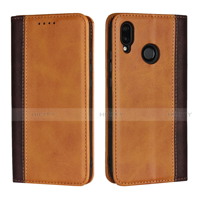 Funda de Cuero Cartera con Soporte Carcasa L04 para Huawei Nova 3e Naranja