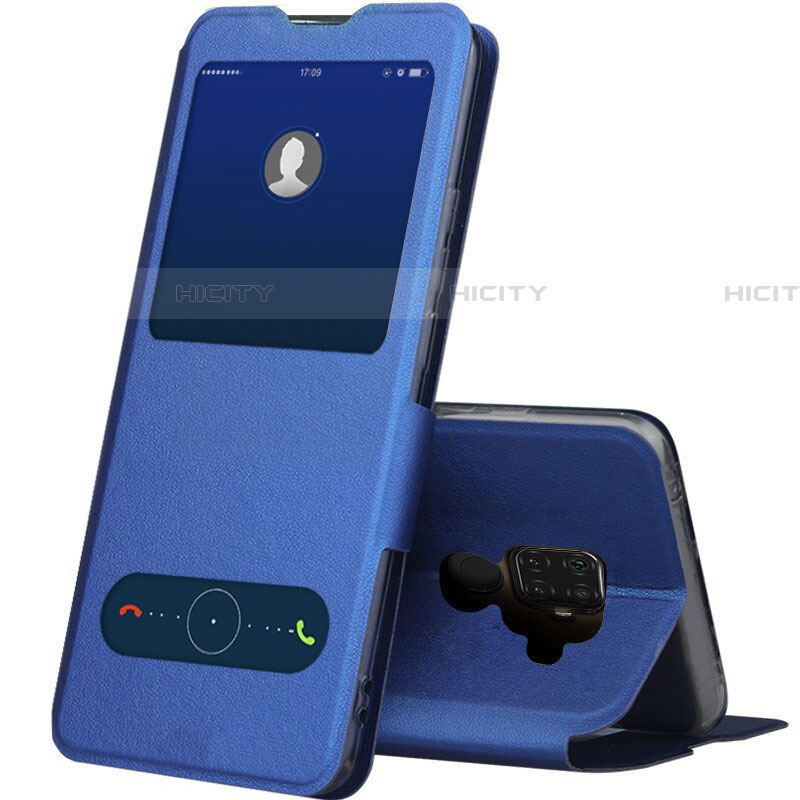 Funda de Cuero Cartera con Soporte Carcasa L04 para Huawei Nova 5i Pro Azul