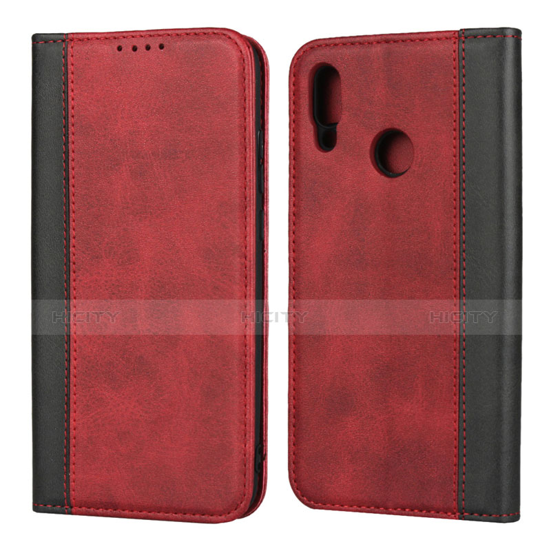 Funda de Cuero Cartera con Soporte Carcasa L04 para Huawei P Smart (2019) Rojo