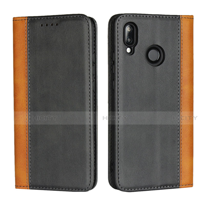 Funda de Cuero Cartera con Soporte Carcasa L04 para Huawei P20 Lite Negro