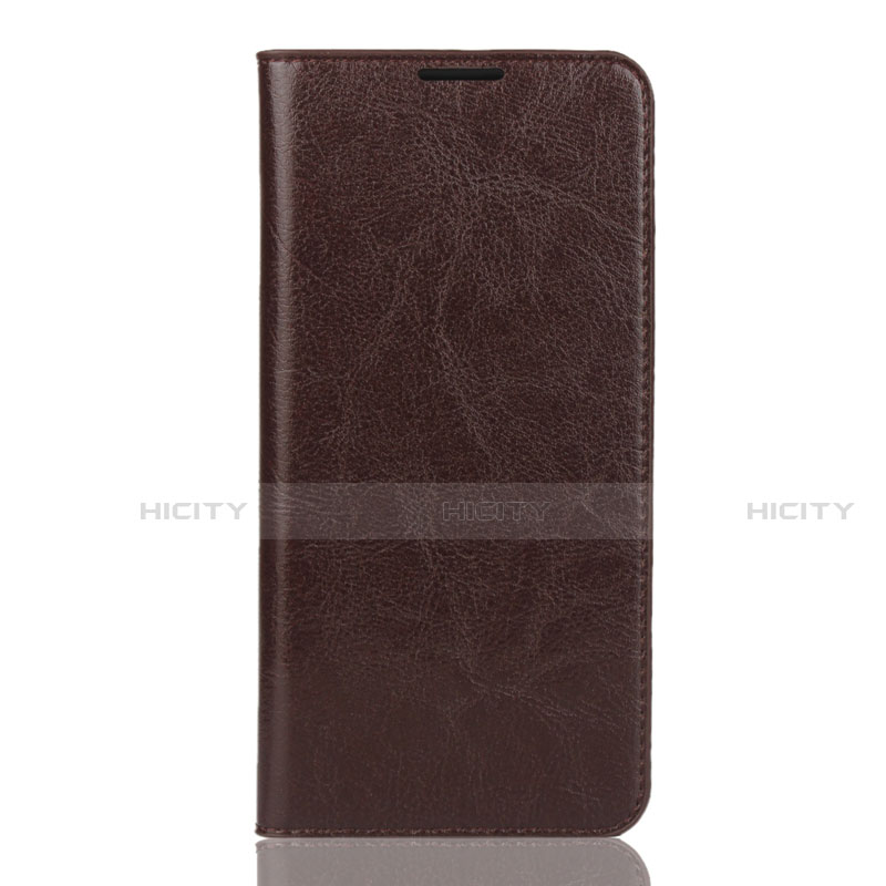 Funda de Cuero Cartera con Soporte Carcasa L04 para Huawei Y7 (2019) Marron