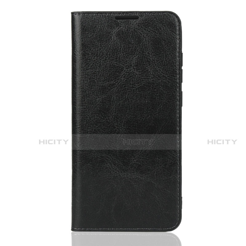 Funda de Cuero Cartera con Soporte Carcasa L04 para Huawei Y7 (2019) Negro