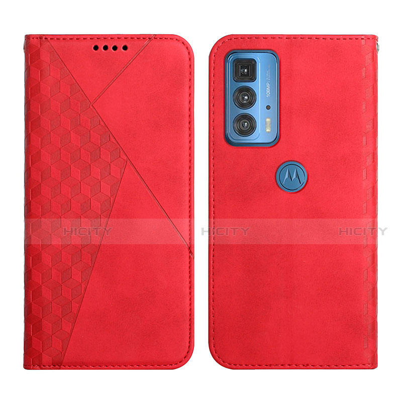 Funda de Cuero Cartera con Soporte Carcasa L04 para Motorola Moto Edge S Pro 5G Rojo