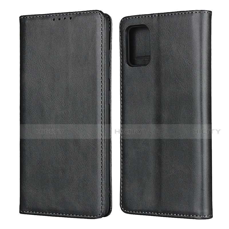 Funda de Cuero Cartera con Soporte Carcasa L04 para Samsung Galaxy A51 4G Negro