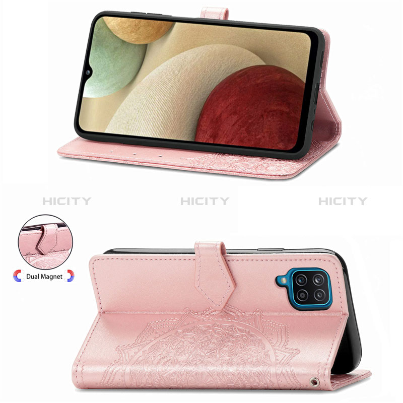 Funda de Cuero Cartera con Soporte Carcasa L04 para Samsung Galaxy M12