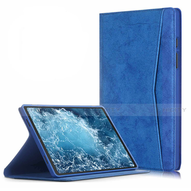 Funda de Cuero Cartera con Soporte Carcasa L04 para Samsung Galaxy Tab A7 Wi-Fi 10.4 SM-T500 Azul