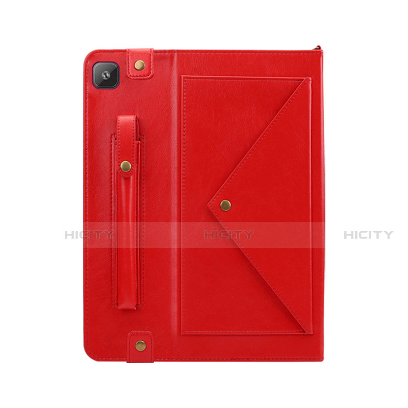 Funda de Cuero Cartera con Soporte Carcasa L04 para Samsung Galaxy Tab S6 Lite 10.4 SM-P610 Rojo