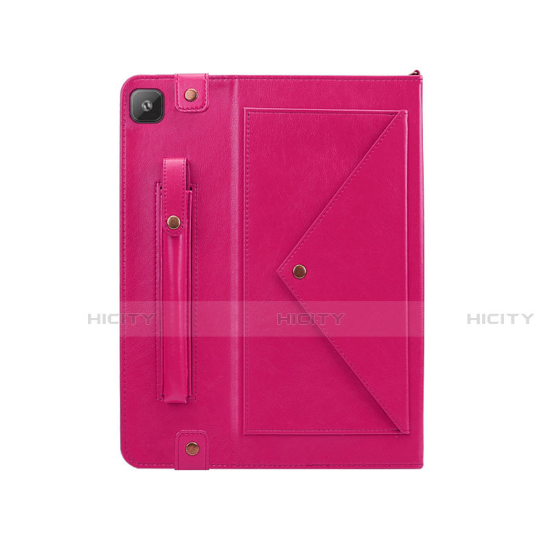 Funda de Cuero Cartera con Soporte Carcasa L04 para Samsung Galaxy Tab S6 Lite 4G 10.4 SM-P615 Rosa Roja