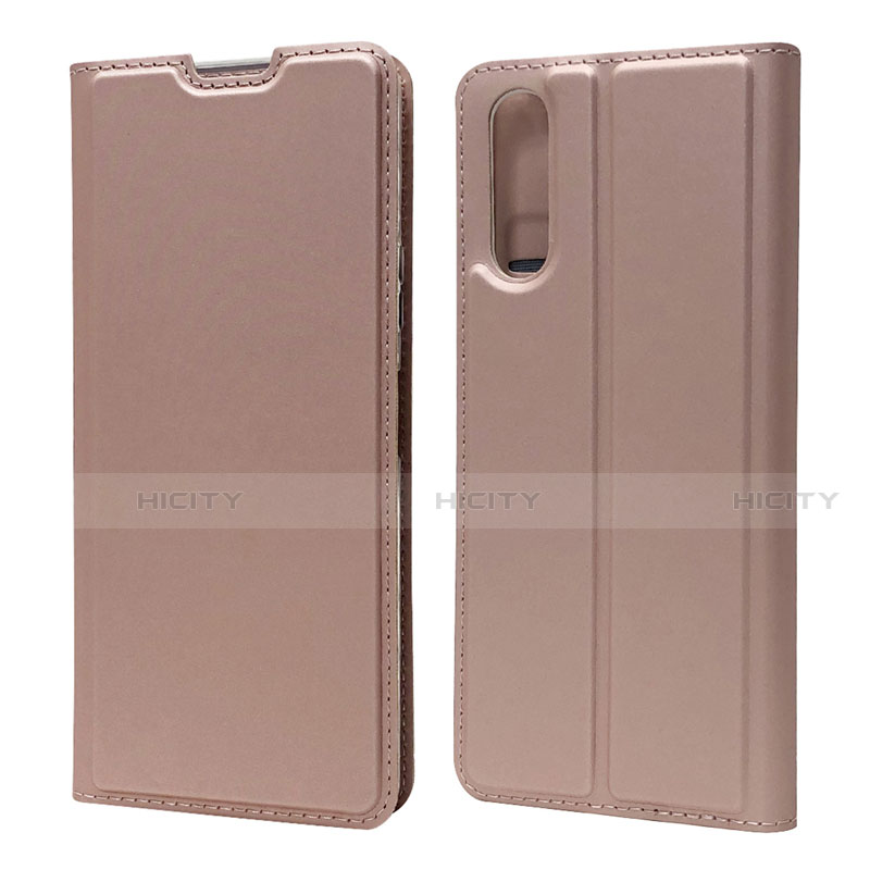 Funda de Cuero Cartera con Soporte Carcasa L04 para Sony Xperia 10 II Oro Rosa