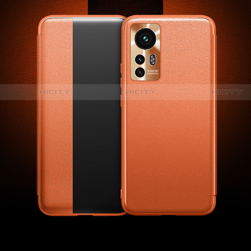 Funda de Cuero Cartera con Soporte Carcasa L04 para Xiaomi Mi 12S 5G Naranja