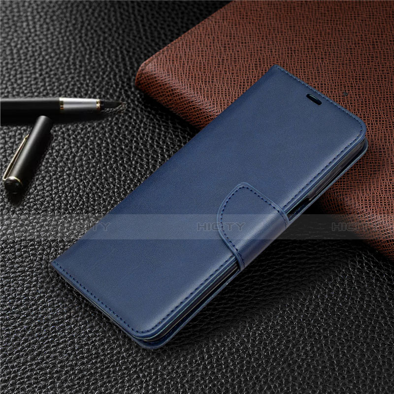 Funda de Cuero Cartera con Soporte Carcasa L04 para Xiaomi Redmi Note 9 Pro Azul